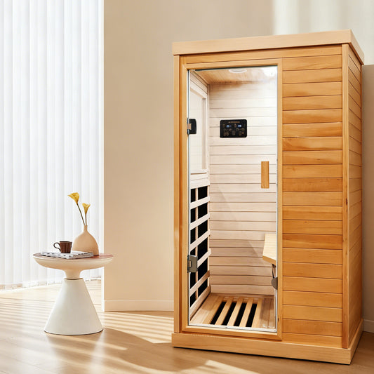 Infrared Sauna Room, 1-Person Hemlock Home Spa