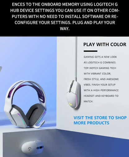 Logitech G102 Wired Gaming Mouse Adjustable DPI 16.8M RGB Colors Mechanical Buttons Ergonomic Design for Competitive Gamers