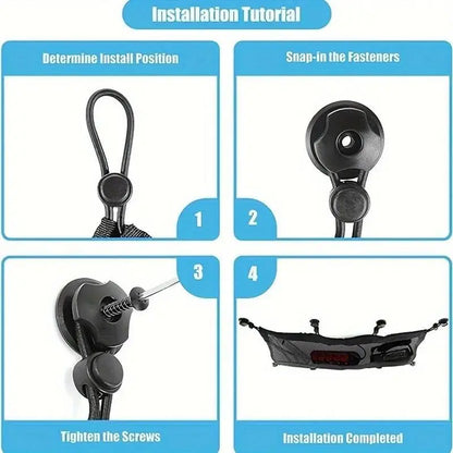 Under Desk Cable Management Net - 8-Hole Socket Mesh Organizer with Elastic Edge, Flexible Wire Hider for Office & Home