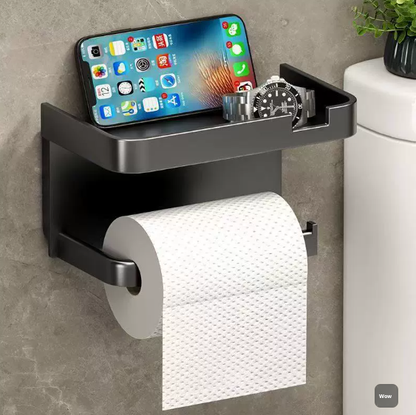Wall-Mounted Tissue Holder, Black