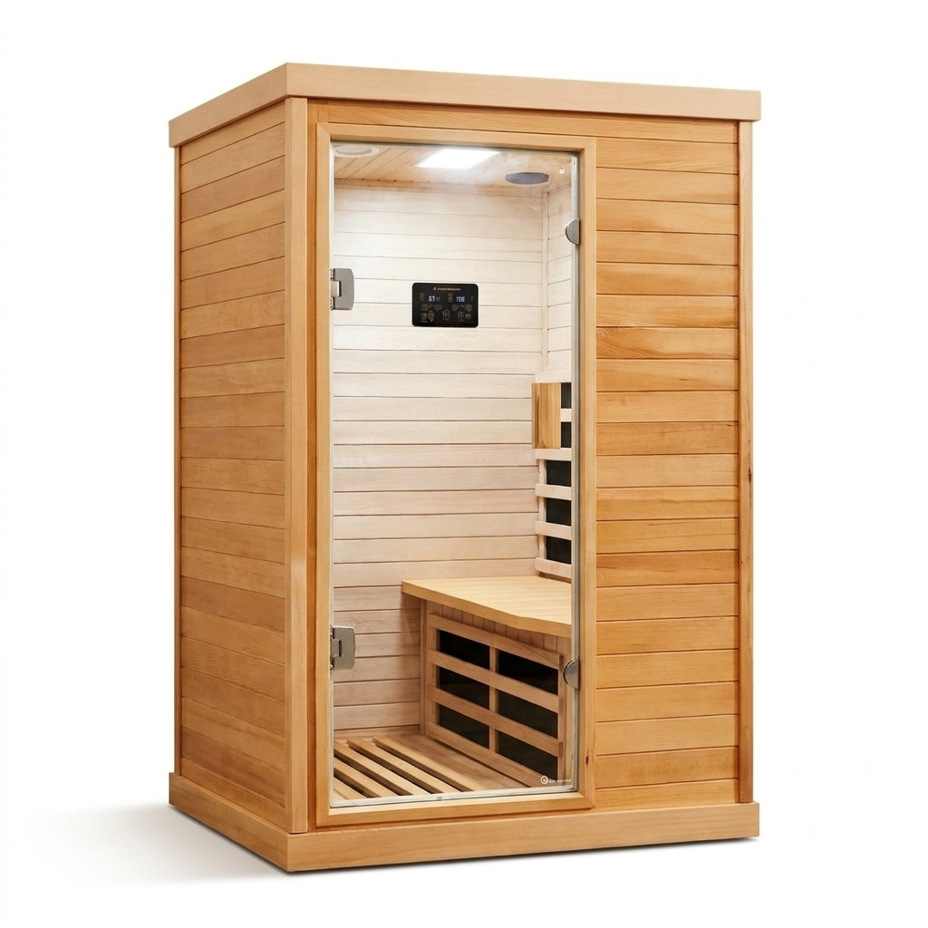 Infrared Sauna Room, 1-Person Hemlock Home Spa