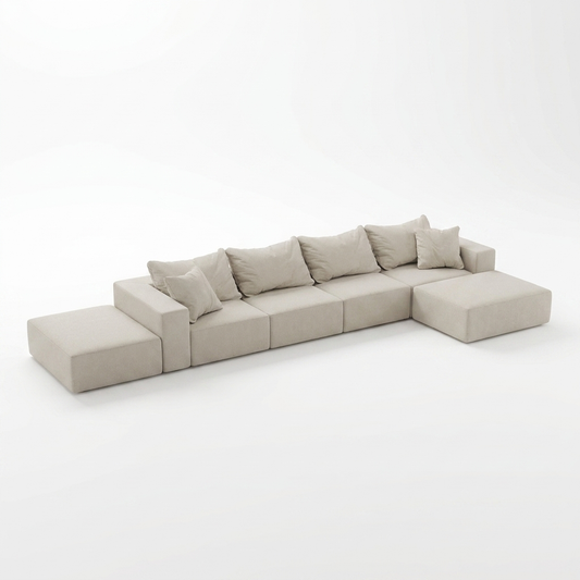 Oversized Modular Sectional Sofa, 162in L-Shape