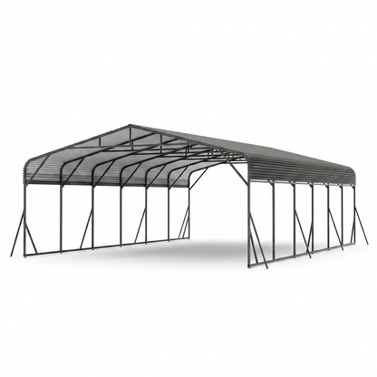 Carport Canopy, 20x30 ft Heavy Duty, Black