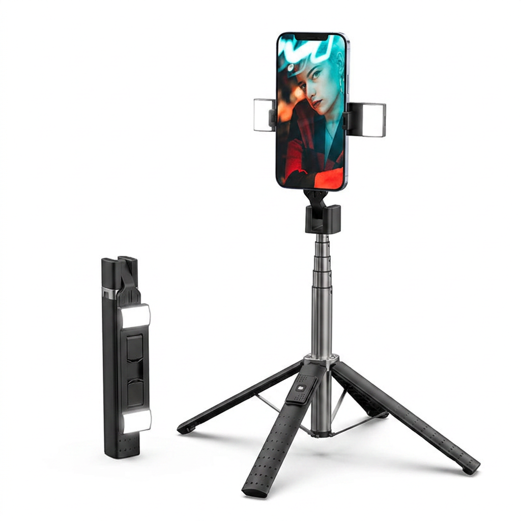 Bluetooth Selfie Stick Tripod with Fill Light