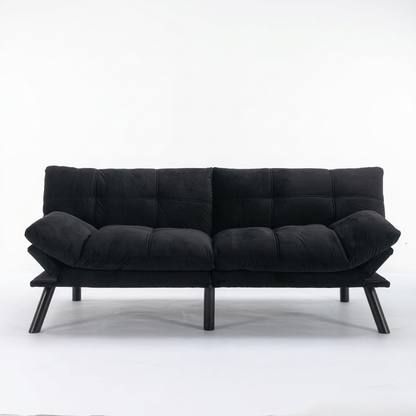 Convertible Folding Sofa Bed, Modern, Black