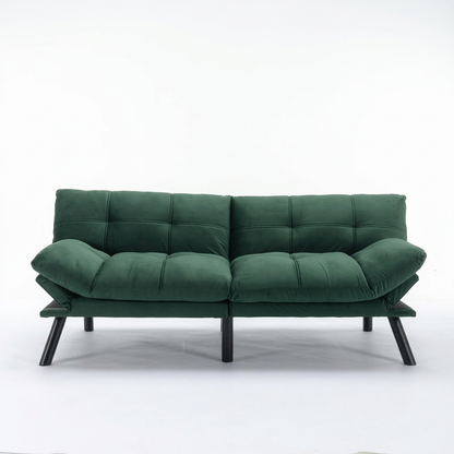 Convertible Folding Sofa Bed, Modern, Emerald
